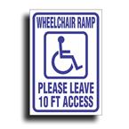handicap decal ramp 10 ft